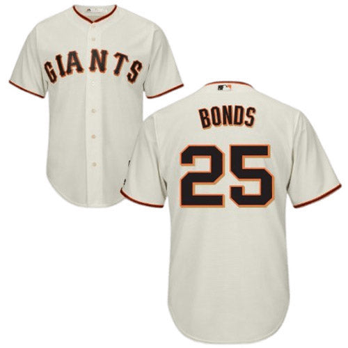 Men's San Francisco Giants Barry Bonds Replica Home Jersey - White