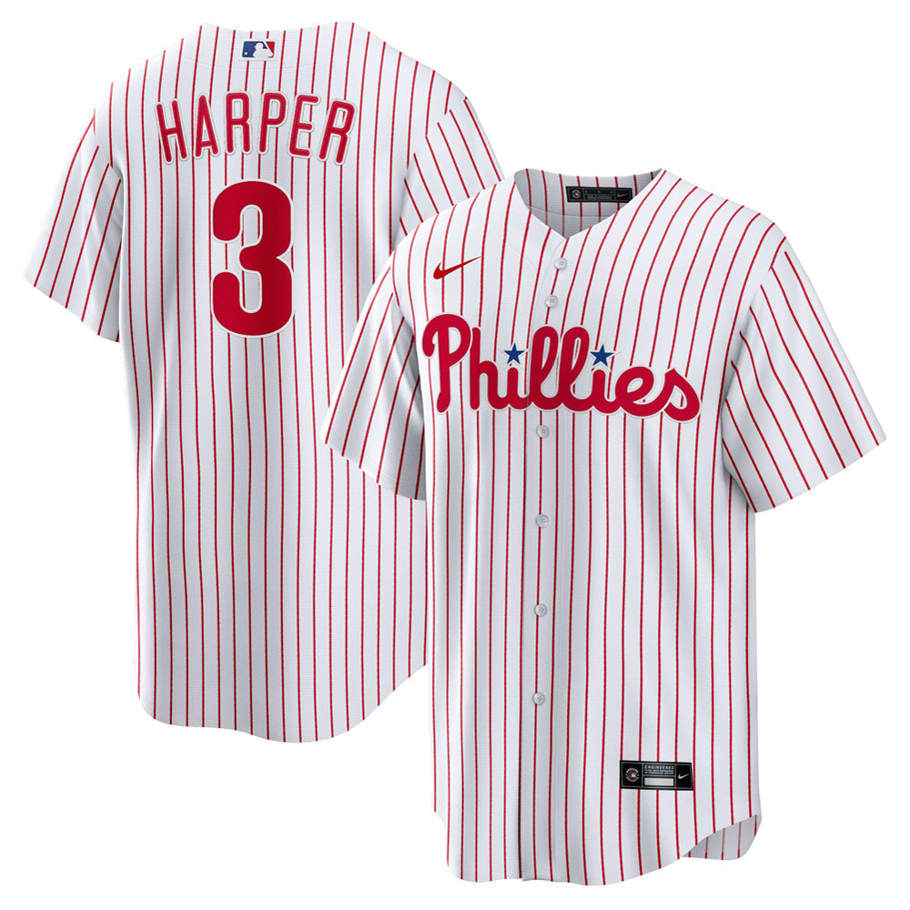 Men's Philadelphia Phillies Bryce Harper Home Player Name Jersey - White